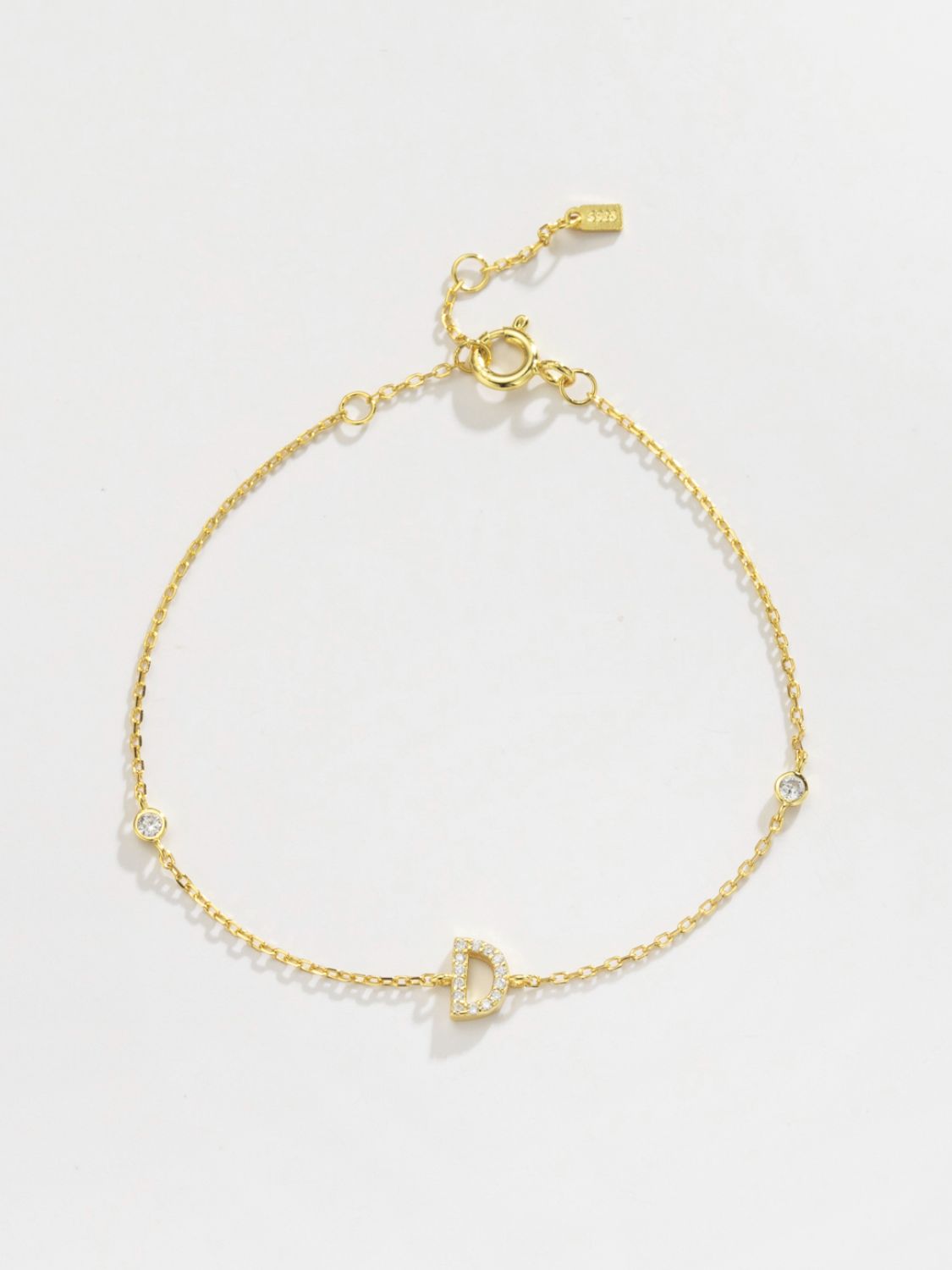 Uylees Boutique A To F Zircon 925 Sterling Silver Bracelet