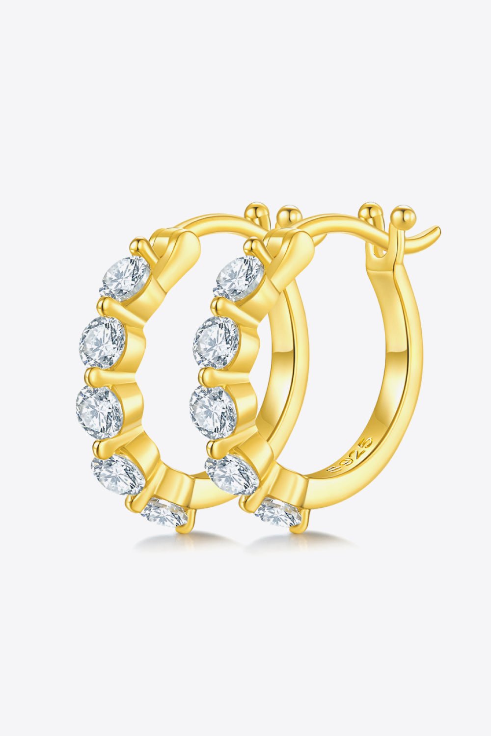 1 Carat Moissanite 925 Sterling Silver Earrings - Uylee's Boutique