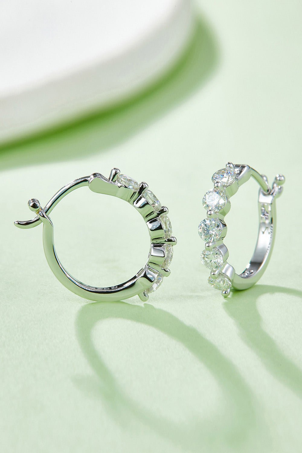 1 Carat Moissanite 925 Sterling Silver Earrings - Uylee's Boutique