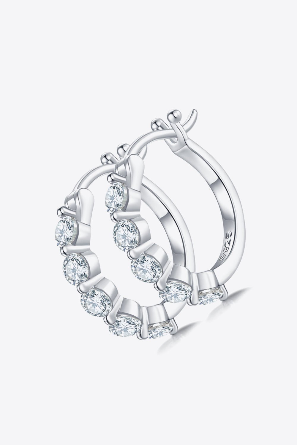 1 Carat Moissanite 925 Sterling Silver Earrings - Uylee's Boutique