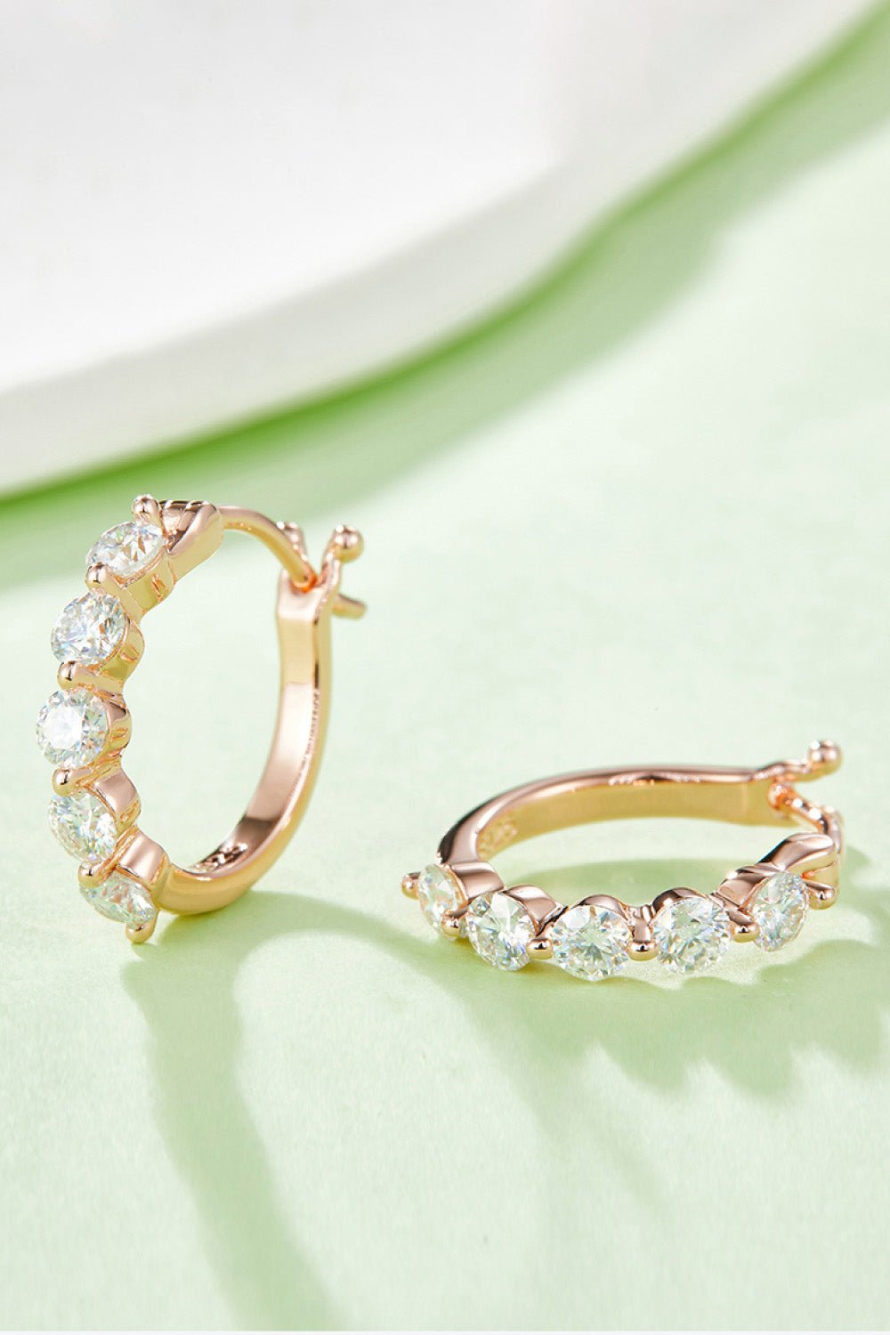 1 Carat Moissanite 925 Sterling Silver Earrings - Uylee's Boutique