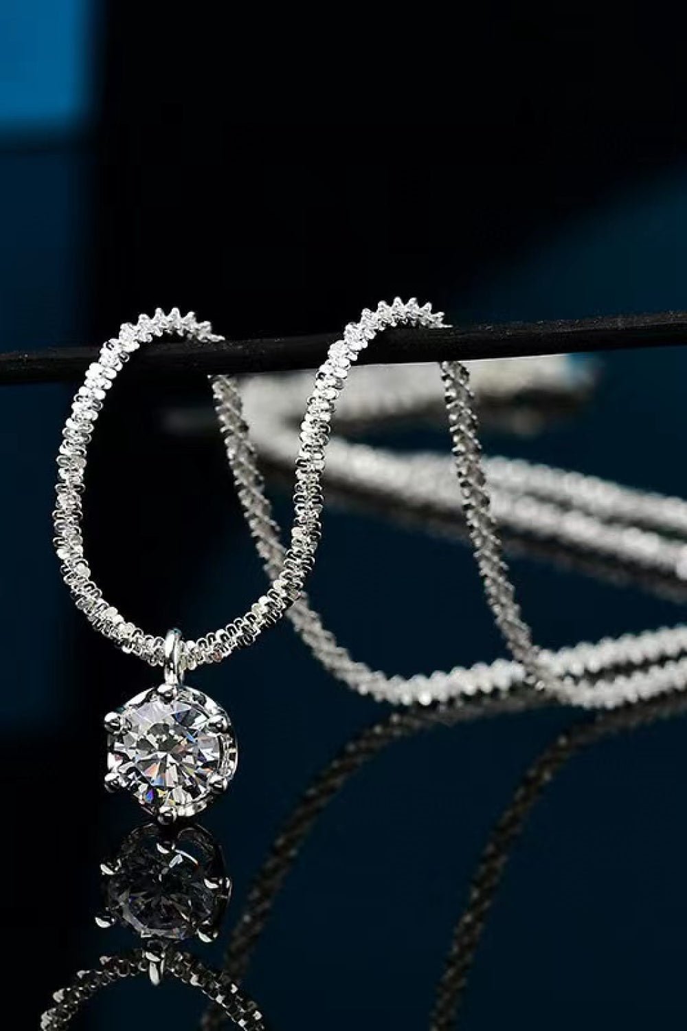 1 Carat Moissanite 925 Sterling Silver Necklace - Uylee's Boutique