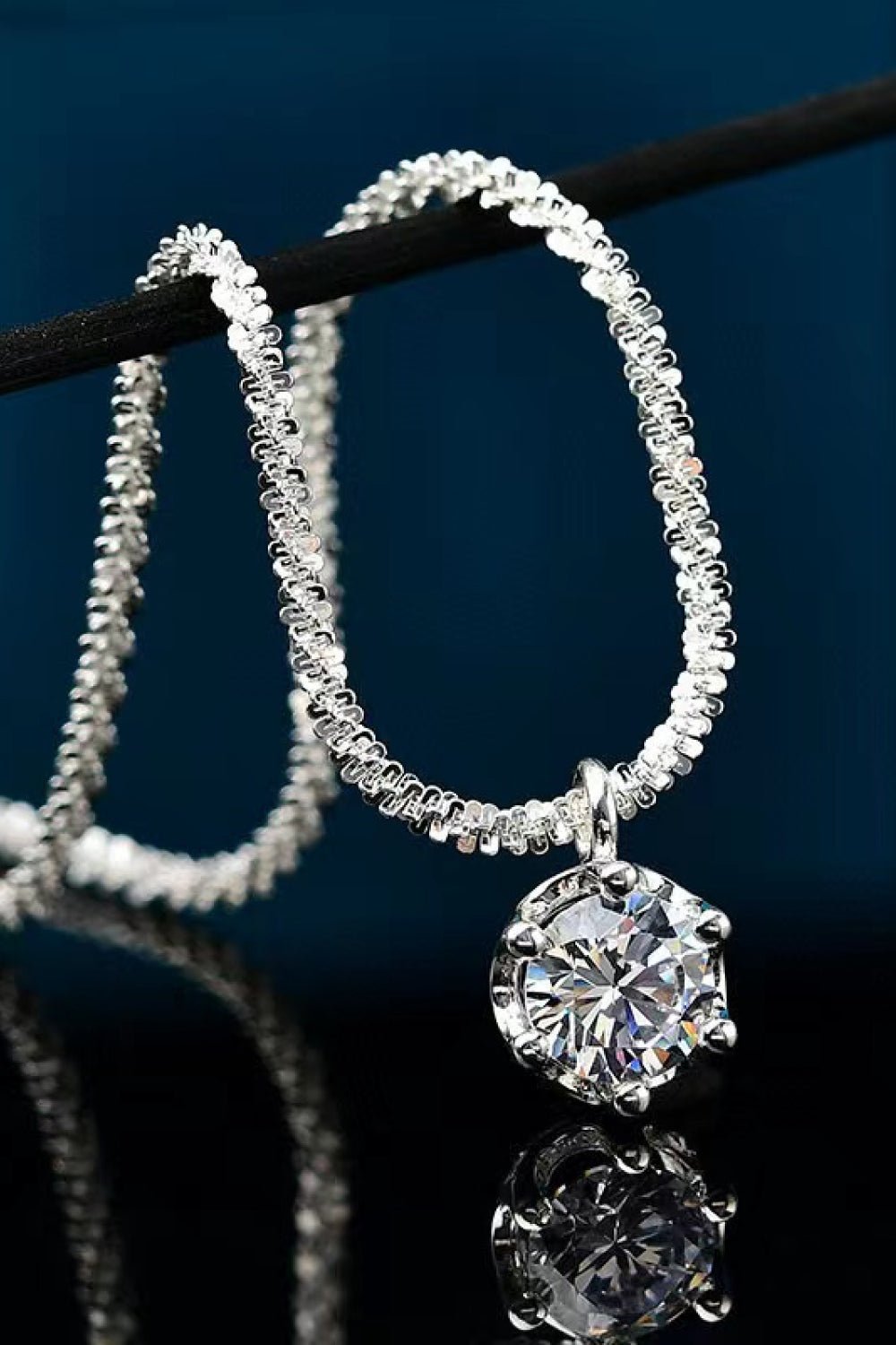 1 Carat Moissanite 925 Sterling Silver Necklace - Uylee's Boutique