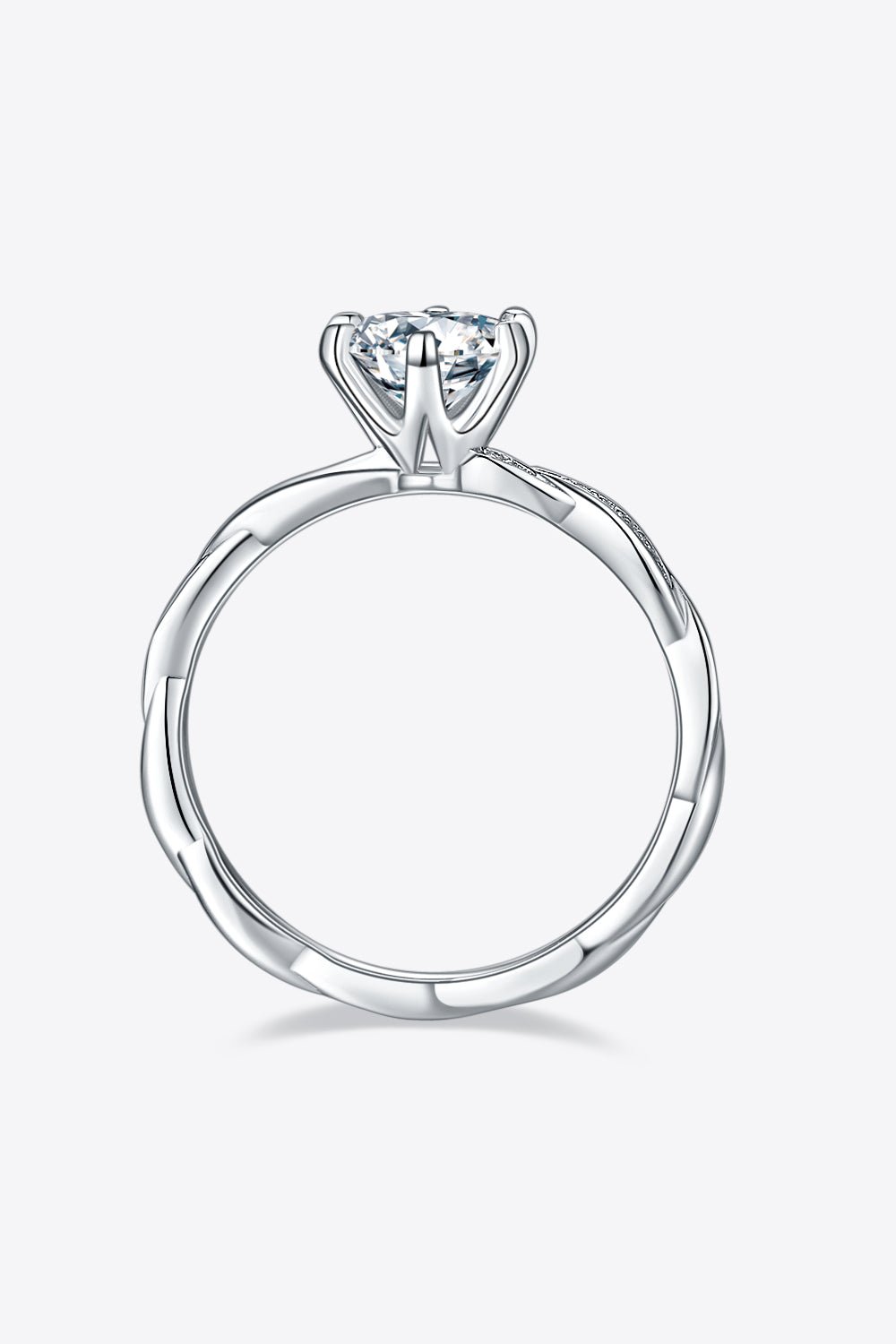 1 Carat Moissanite 925 Sterling Silver Ring - Uylee's Boutique