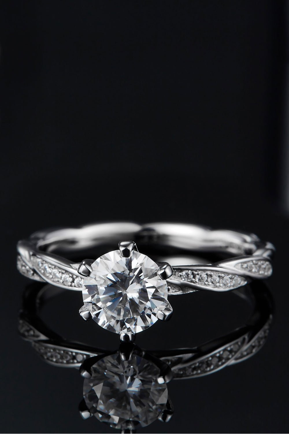1 Carat Moissanite 925 Sterling Silver Ring - Uylee's Boutique