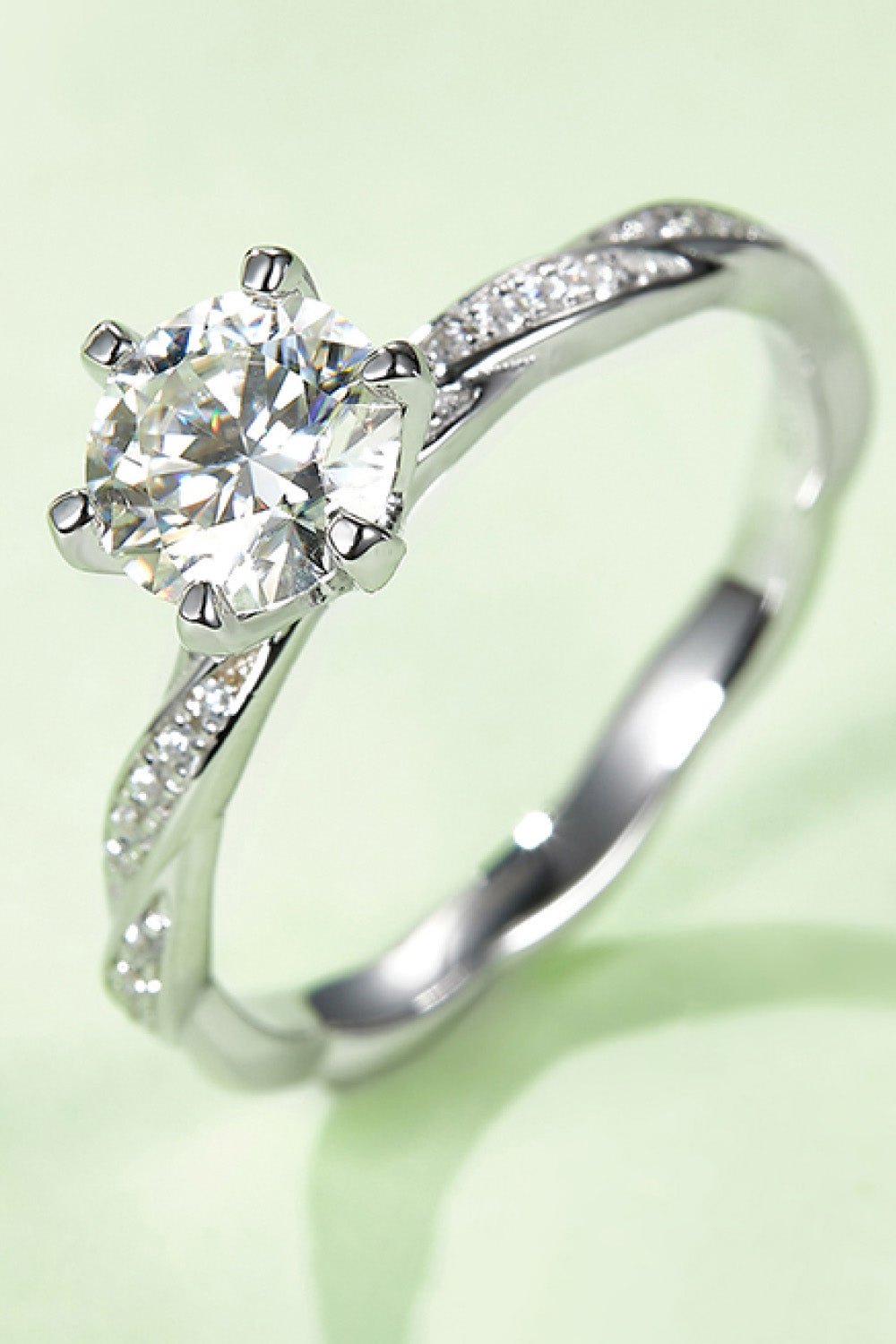 1 Carat Moissanite 925 Sterling Silver Ring - Uylee's Boutique