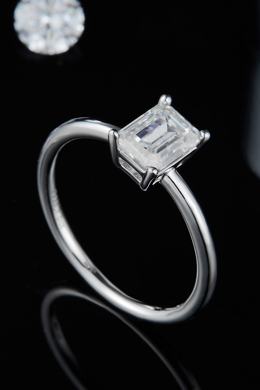 1 Carat Moissanite 925 Sterling Silver Solitaire Ring - Uylee's Boutique