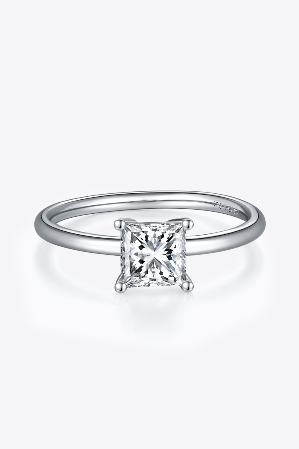 1 Carat Moissanite 925 Sterling Silver Solitaire Ring - Uylee's Boutique
