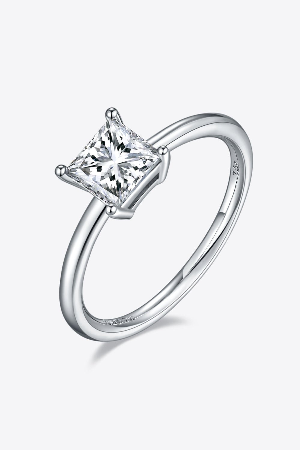 1 Carat Moissanite 925 Sterling Silver Solitaire Ring - Uylee's Boutique