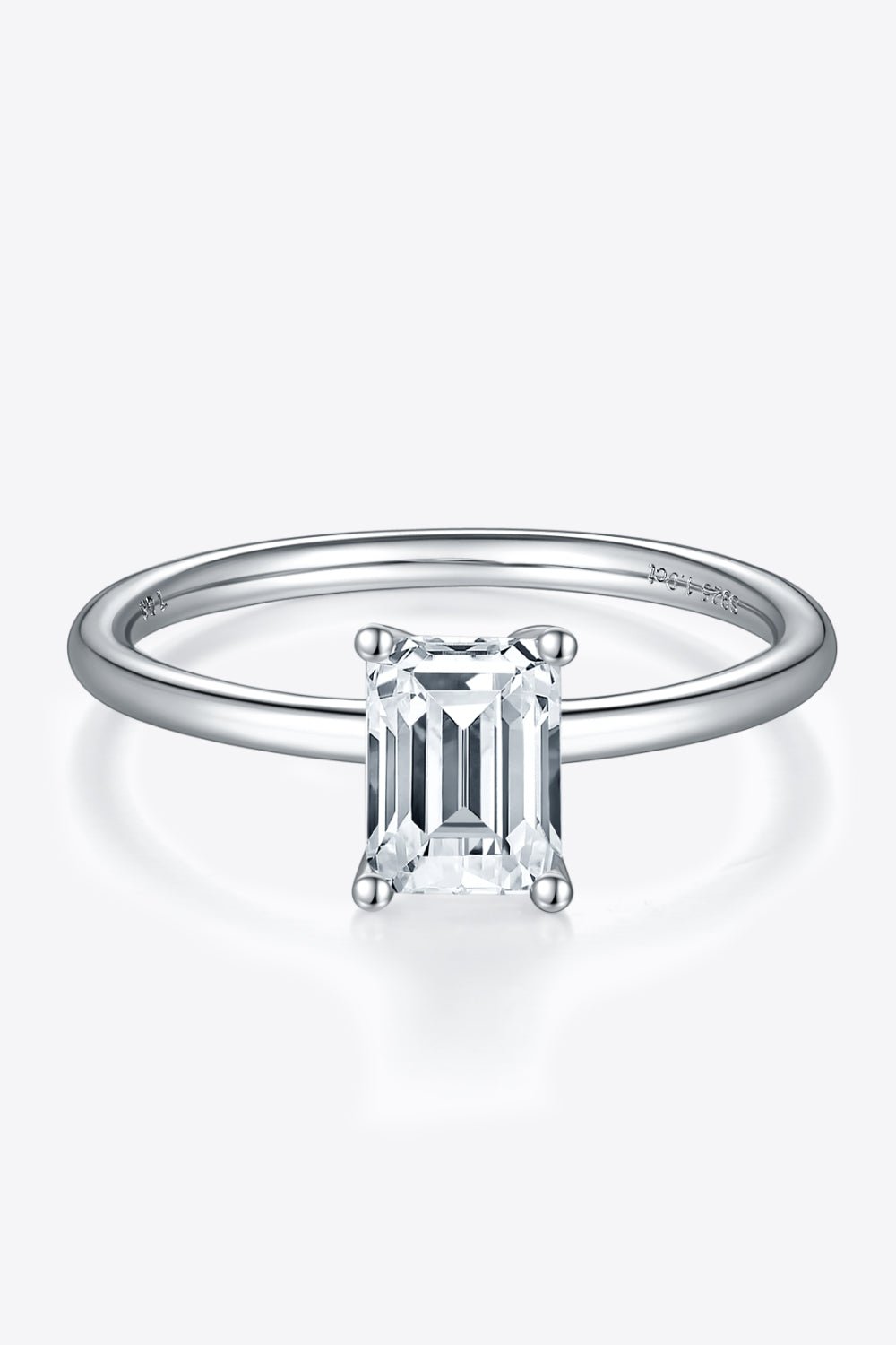 1 Carat Moissanite 925 Sterling Silver Solitaire Ring - Uylee's Boutique