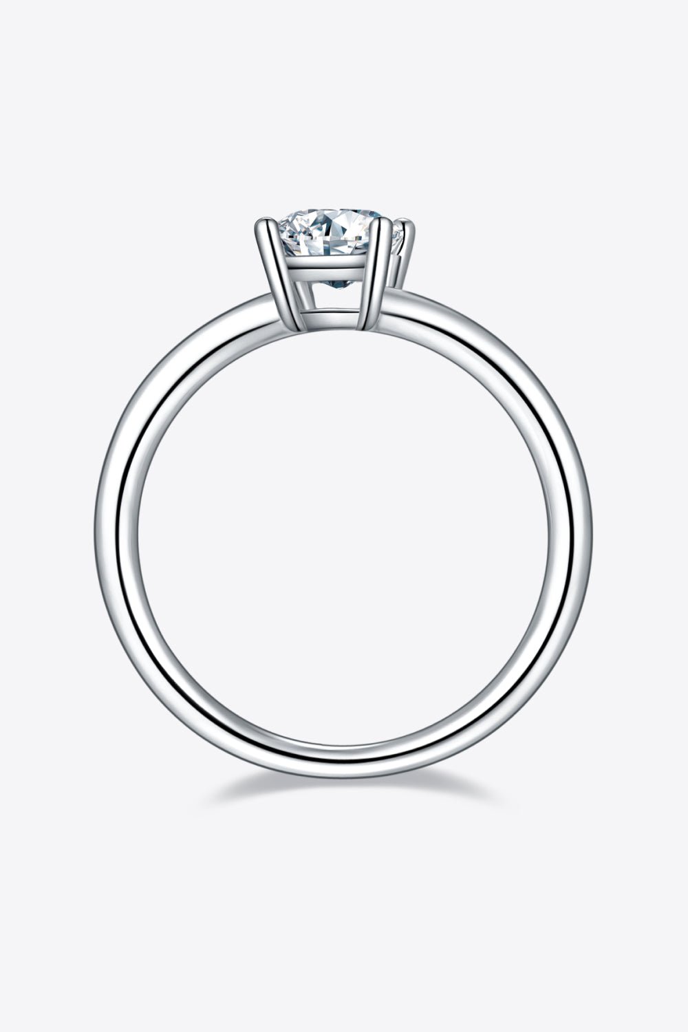 1 Carat Moissanite 925 Sterling Silver Solitaire Ring - Uylee's Boutique
