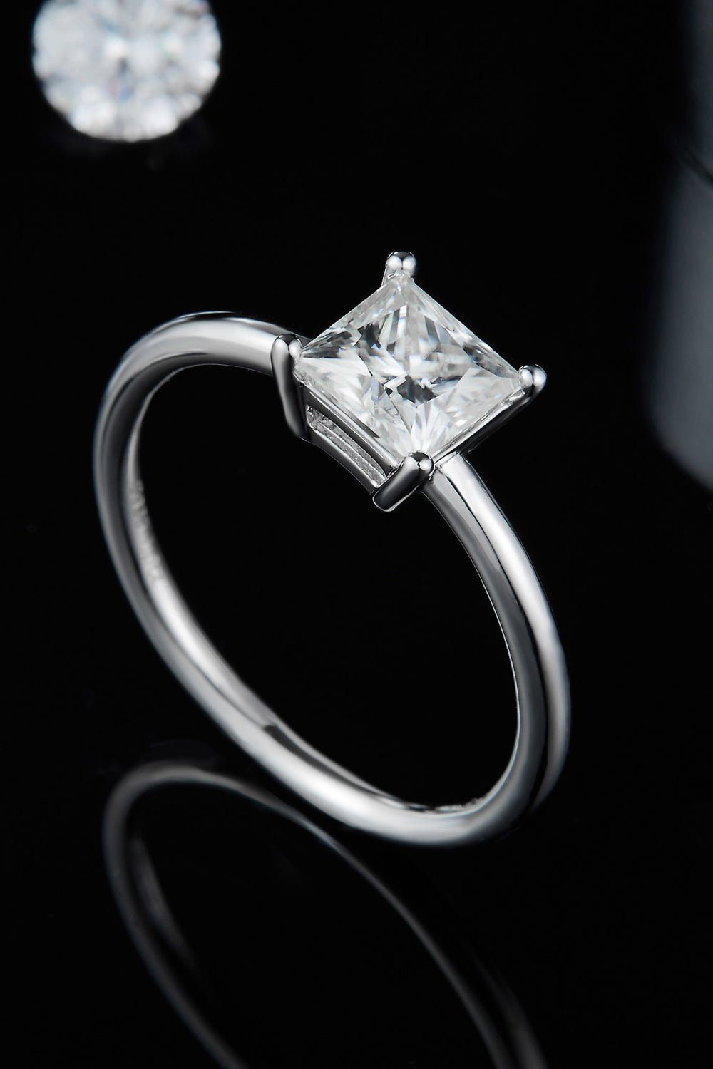 1 Carat Moissanite 925 Sterling Silver Solitaire Ring - Uylee's Boutique