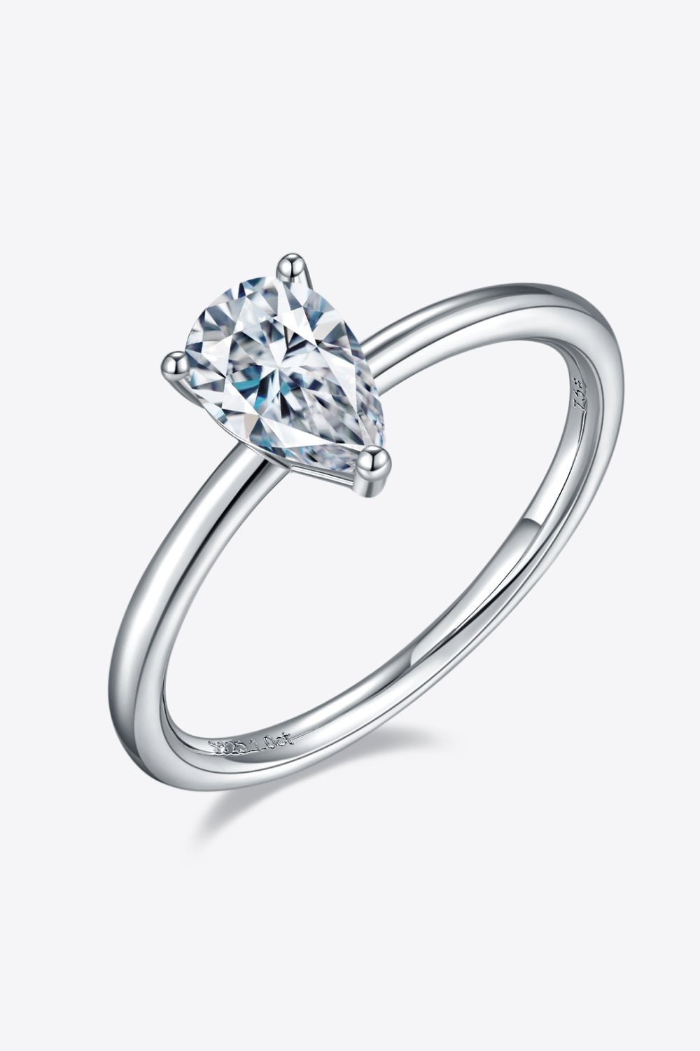 1 Carat Moissanite 925 Sterling Silver Solitaire Ring - Uylee's Boutique
