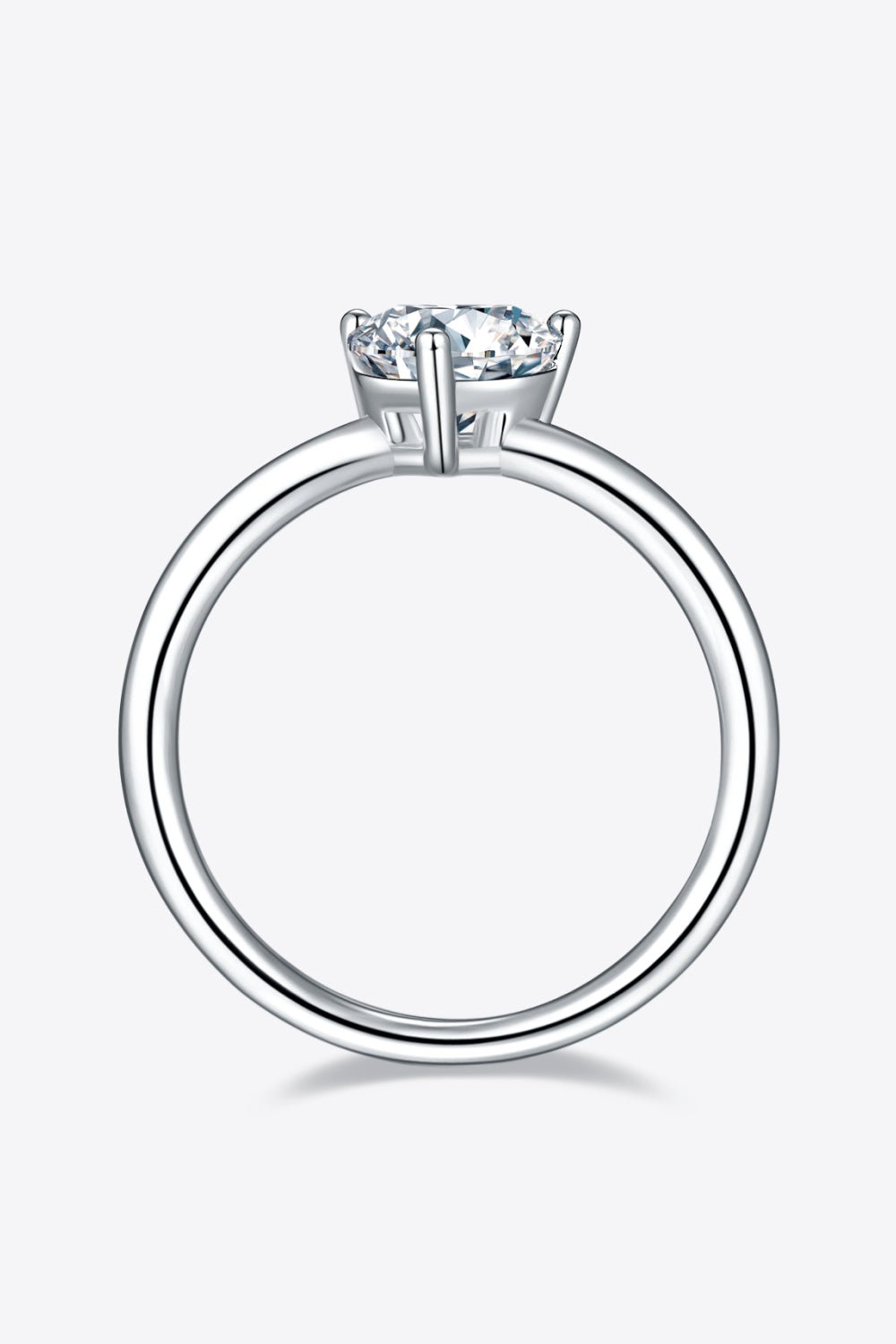 1 Carat Moissanite 925 Sterling Silver Solitaire Ring - Uylee's Boutique