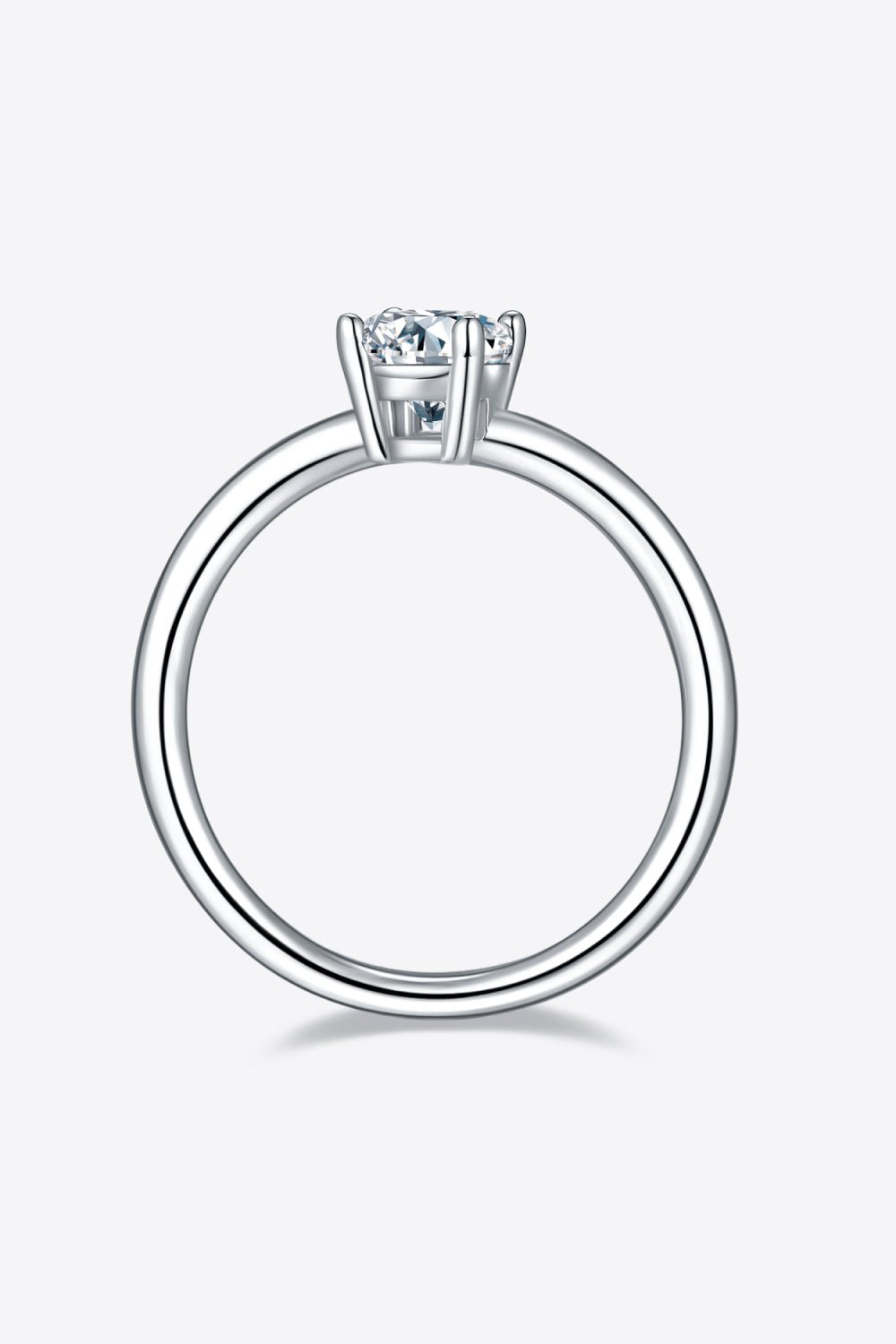 1 Carat Moissanite 925 Sterling Silver Solitaire Ring - Uylee's Boutique