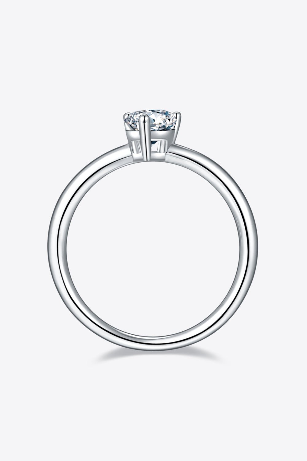 1 Carat Moissanite 925 Sterling Silver Solitaire Ring - Uylee's Boutique