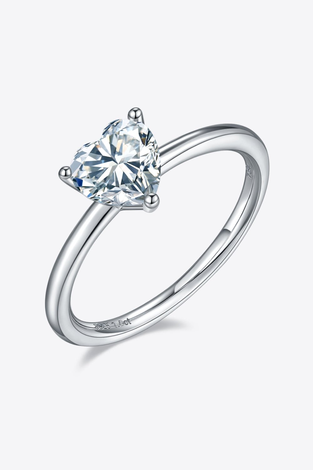 1 Carat Moissanite 925 Sterling Silver Solitaire Ring - Uylee's Boutique