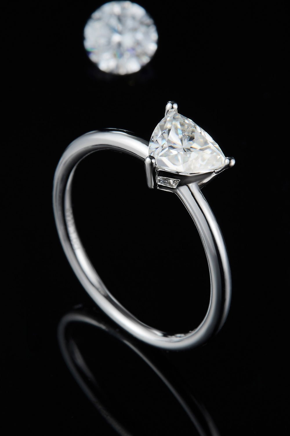 1 Carat Moissanite 925 Sterling Silver Solitaire Ring - Uylee's Boutique