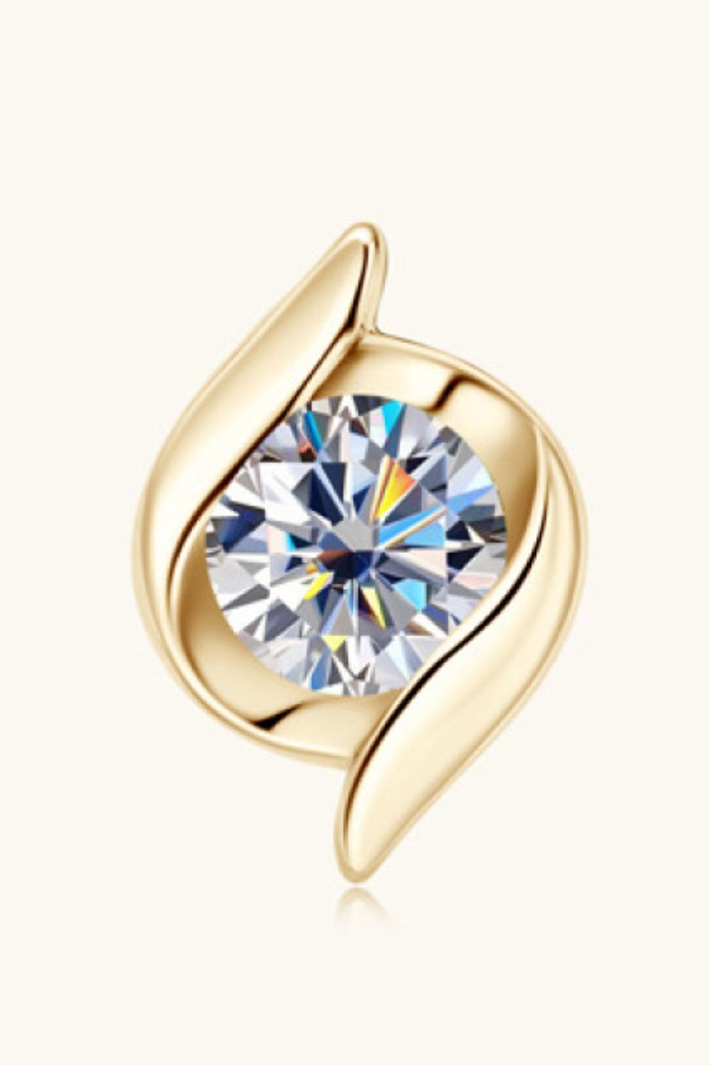 1 Carat Moissanite 925 Sterling Silver Stud Earrings - Uylee's Boutique