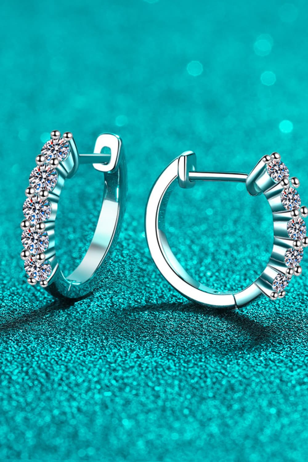1 Carat Moissanite Hoop Earrings - Uylee's Boutique
