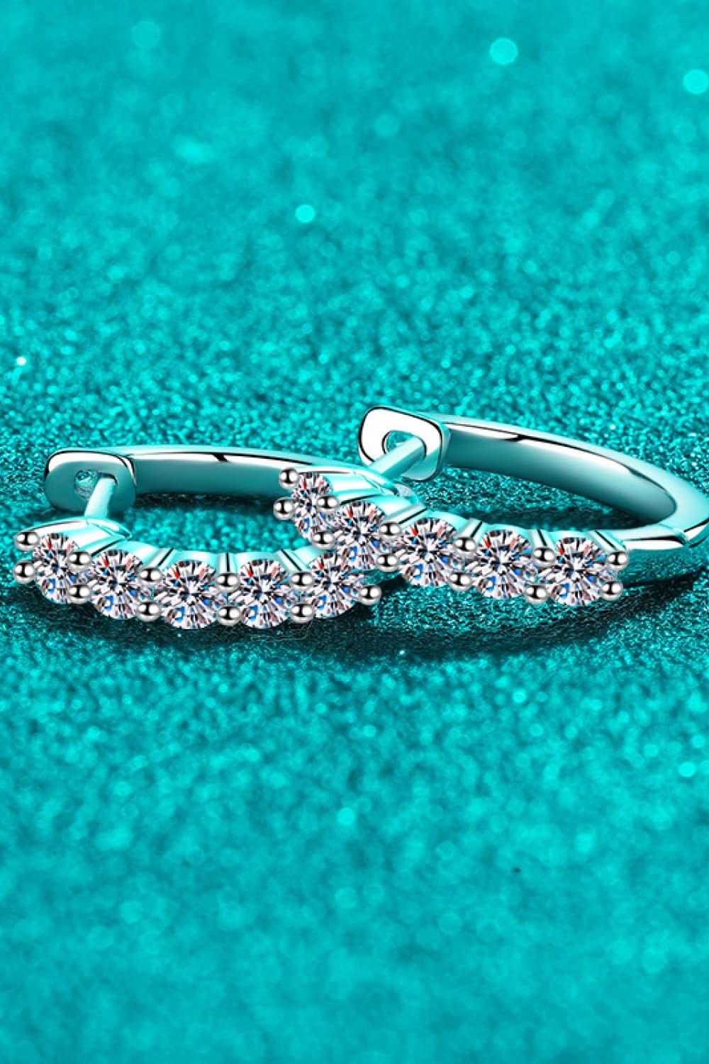 1 Carat Moissanite Hoop Earrings - Uylee's Boutique