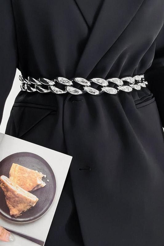 1.2" Width Acrylic Curb Chain Belt - Uylee's Boutique