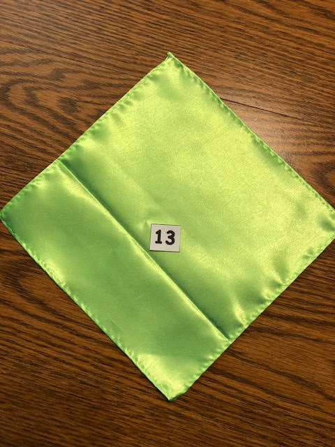 Men's Satin Pocket Squares - Various Colors Available