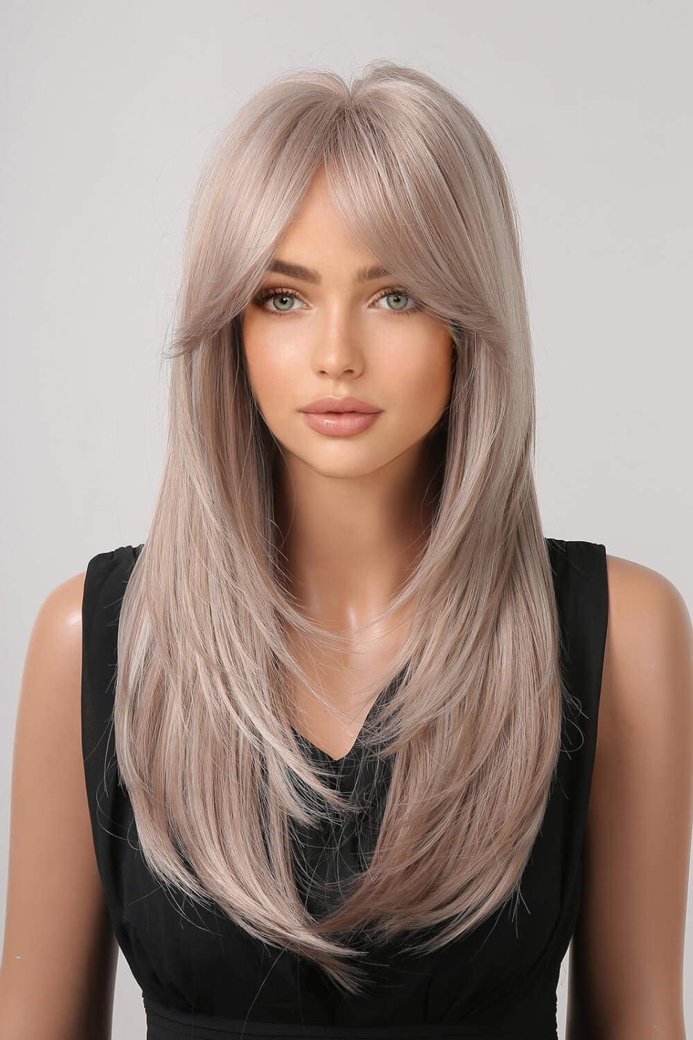 13*1" Full-Machine Wigs Synthetic Long Straight 22" - Uylee's Boutique