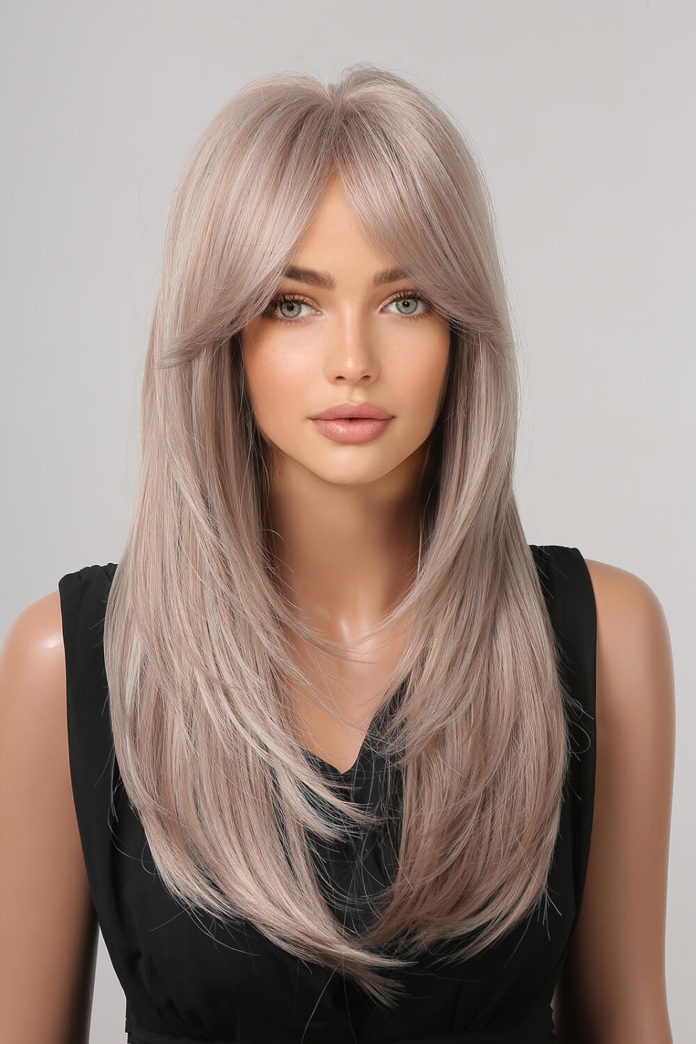 13*1" Full-Machine Wigs Synthetic Long Straight 22" - Uylee's Boutique