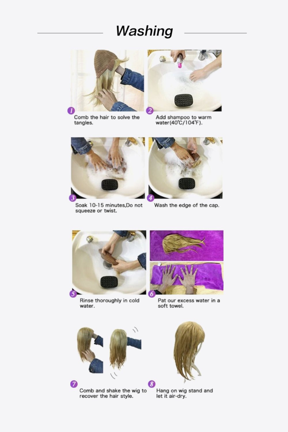 13*1" Full-Machine Wigs Synthetic Long Straight 22" - Uylee's Boutique