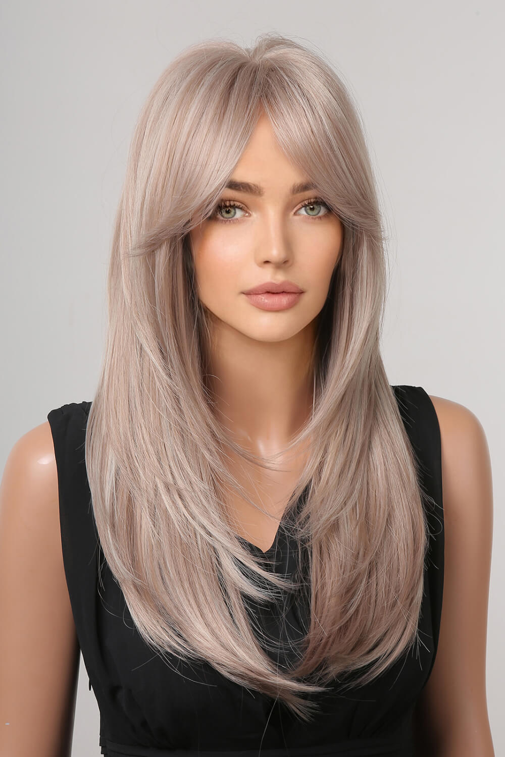 13*1" Full-Machine Wigs Synthetic Long Straight 22" - Uylee's Boutique