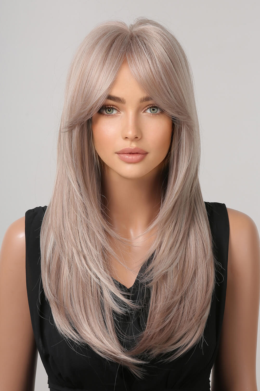 13*1" Full-Machine Wigs Synthetic Long Straight 22" - Uylee's Boutique