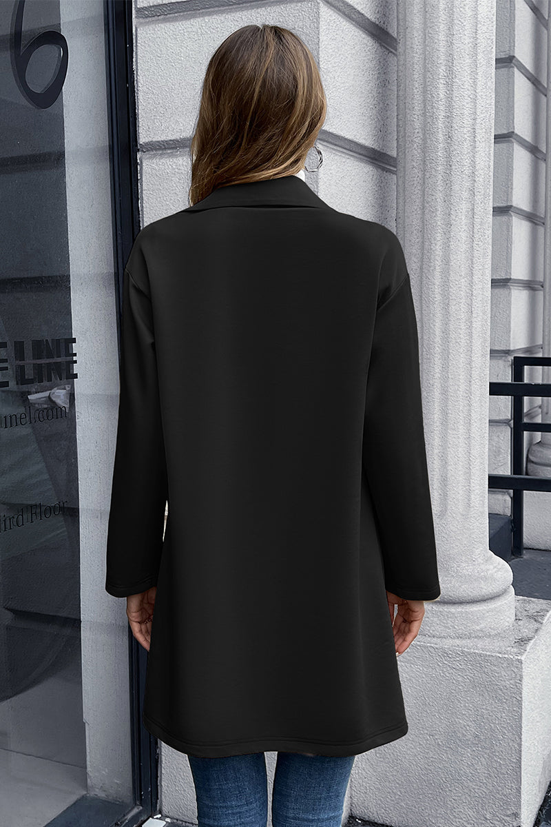 Lapel Collar Long Sleeve Blazer - Three Color Choices
