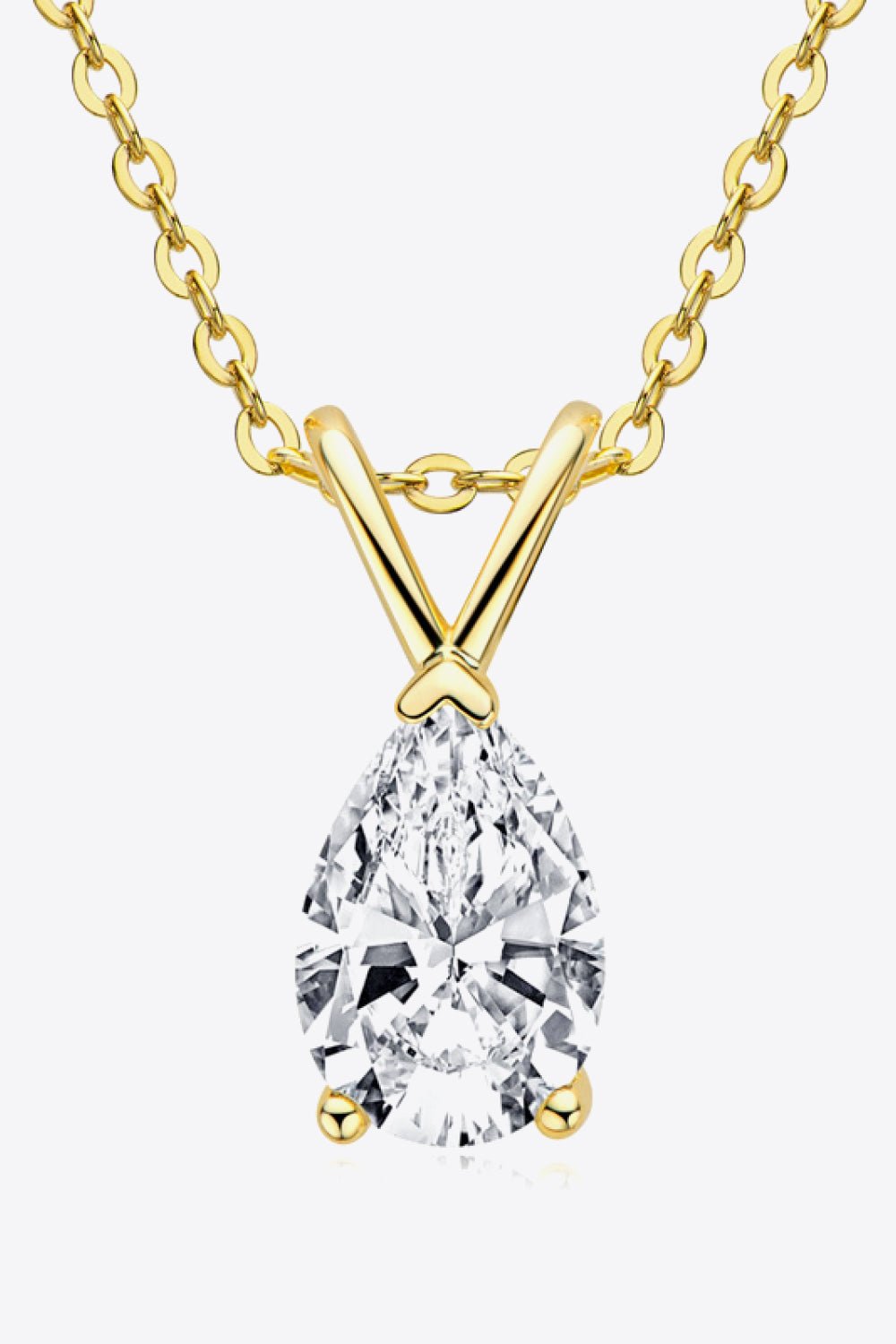 1.5 Carat Moissanite Pendant 925 Sterling Silver Necklace - Uylee's Boutique