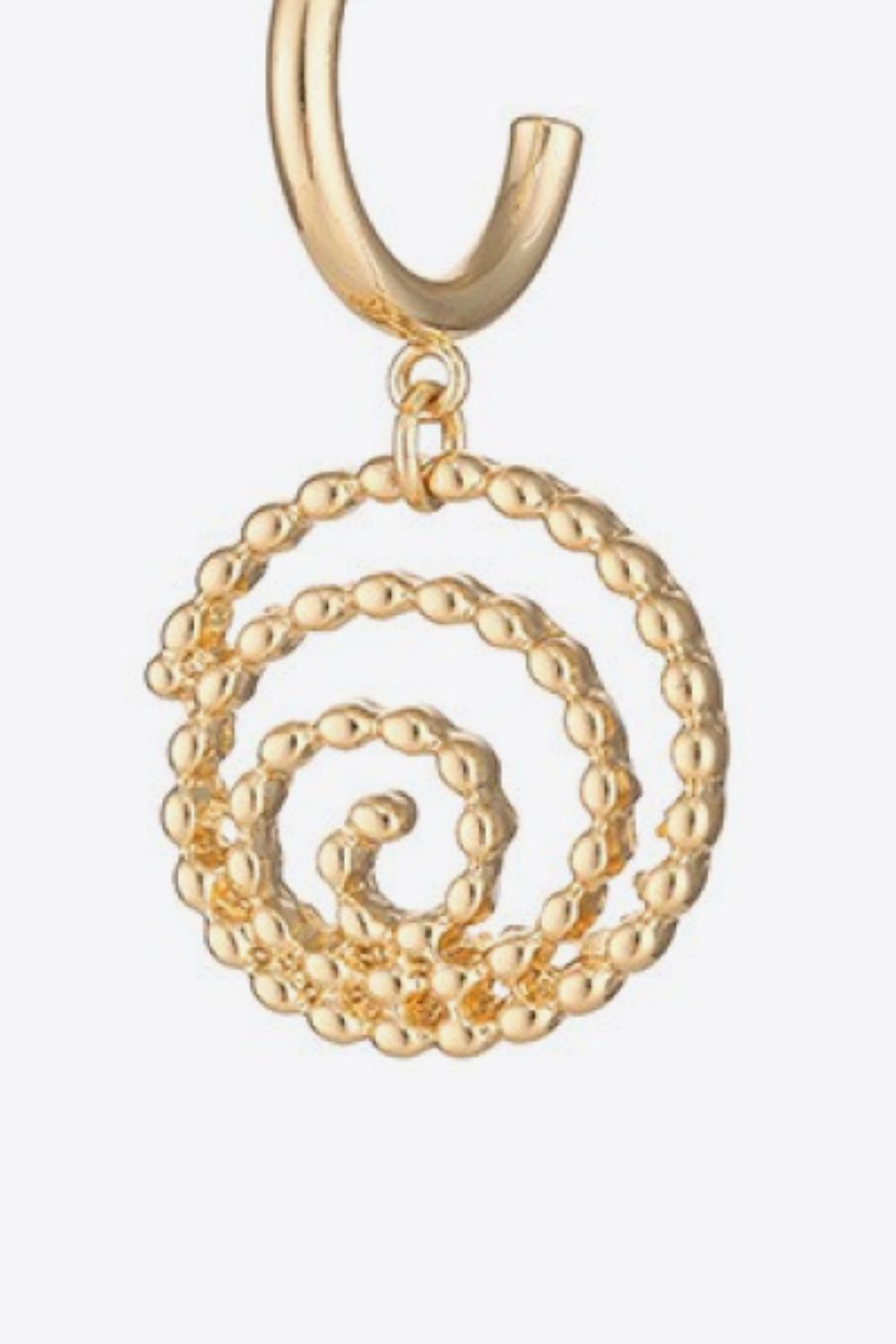 Uylee's Boutique 18K ゴールドメッキ合金スパイラル イヤリング