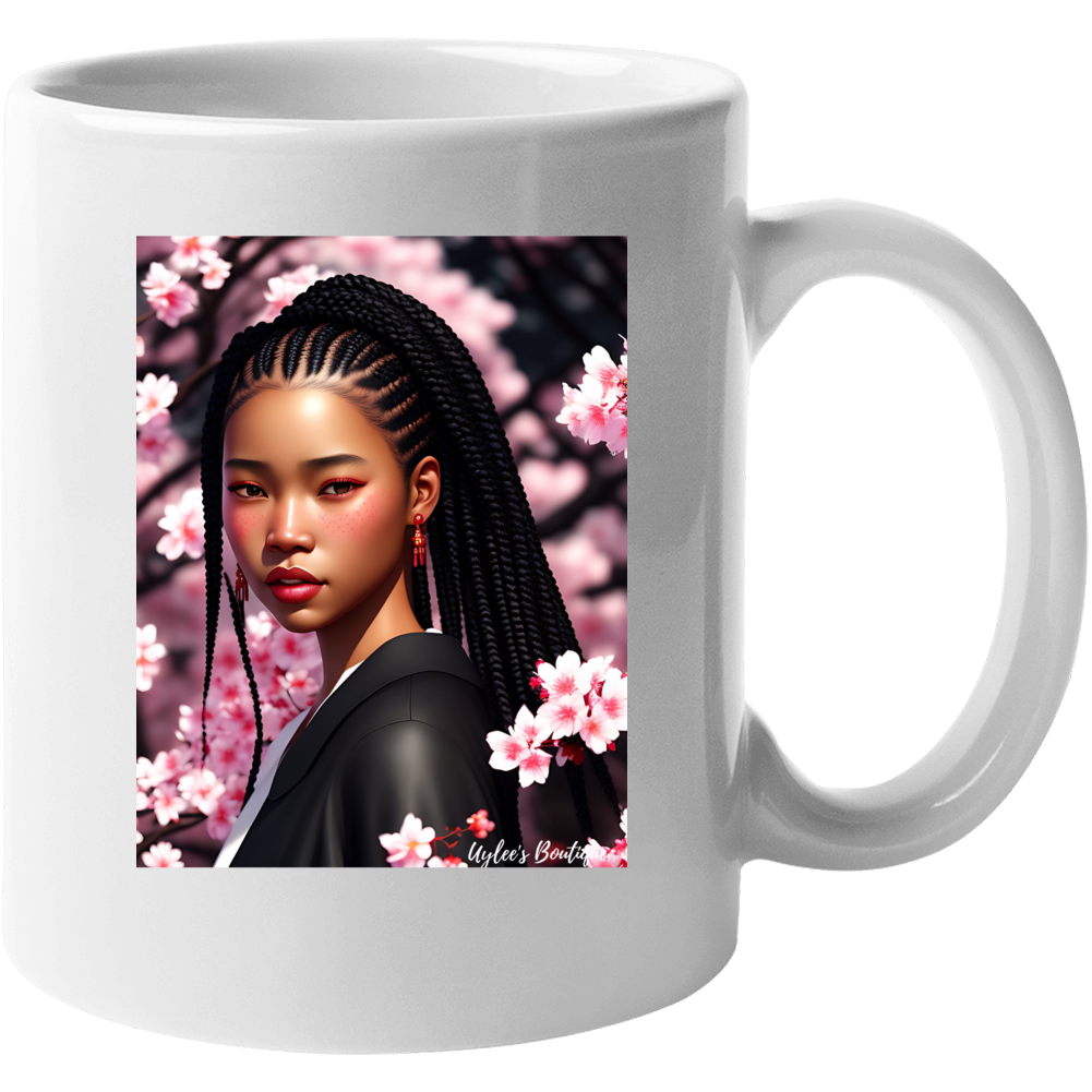 Cherry Blossom Blasian Princess Mug