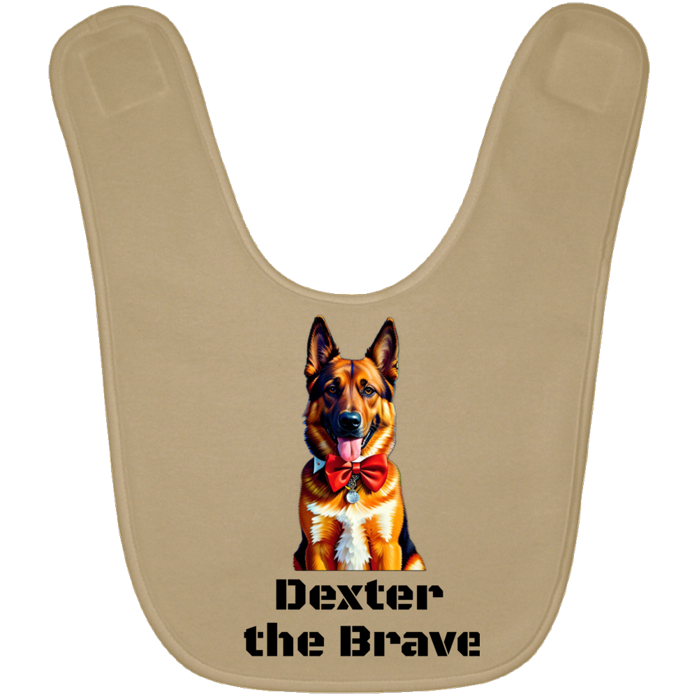 Dexter The Brave - Tan Baby Bib