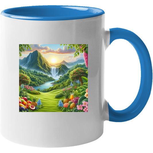 Paradise Scene - Blue Mug