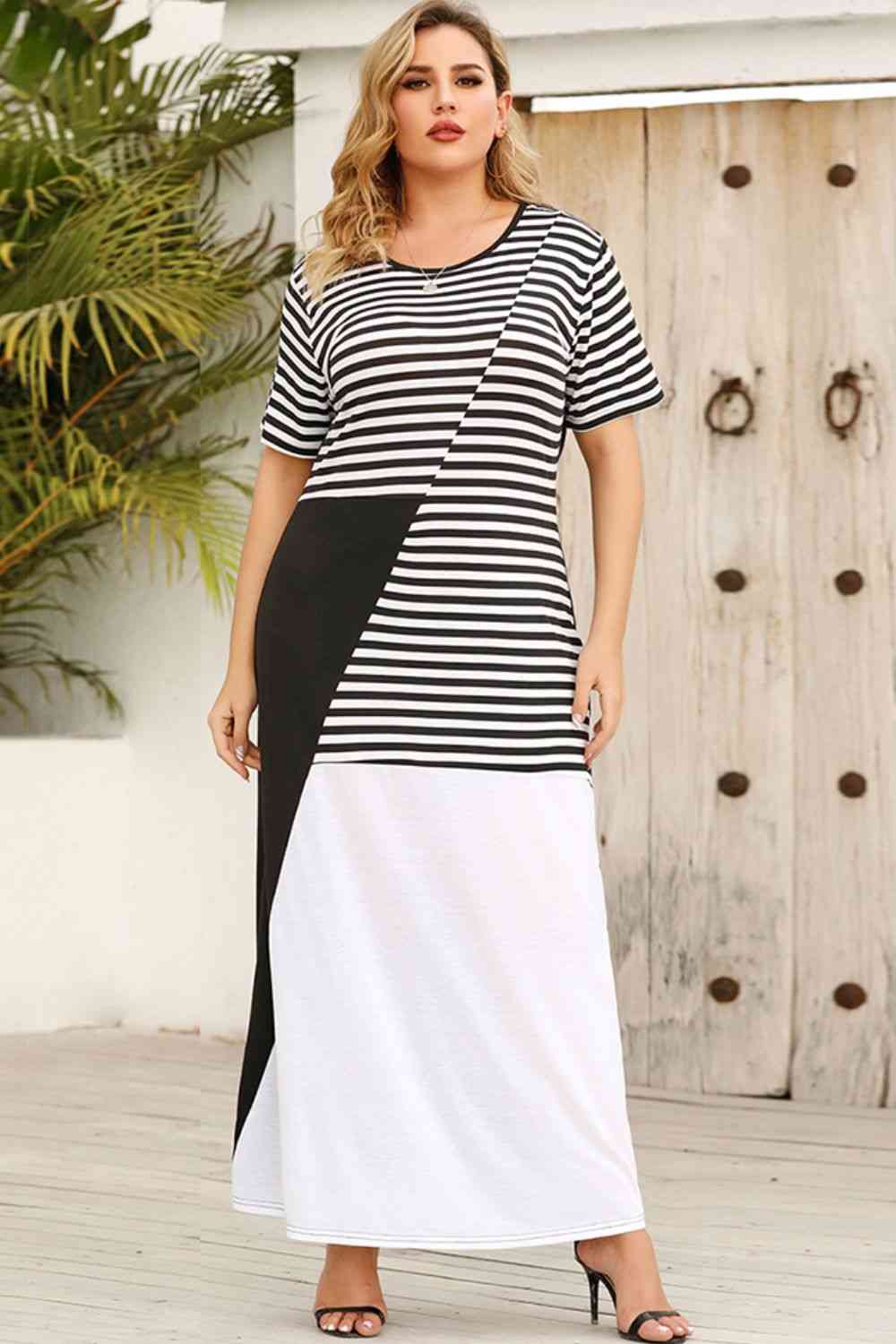 colorblock plus size maxi dresses NWT Torrid Plus Size 0 Large MULTI COLORBLOCK CHALLIS TIERED MAXI DRESS
