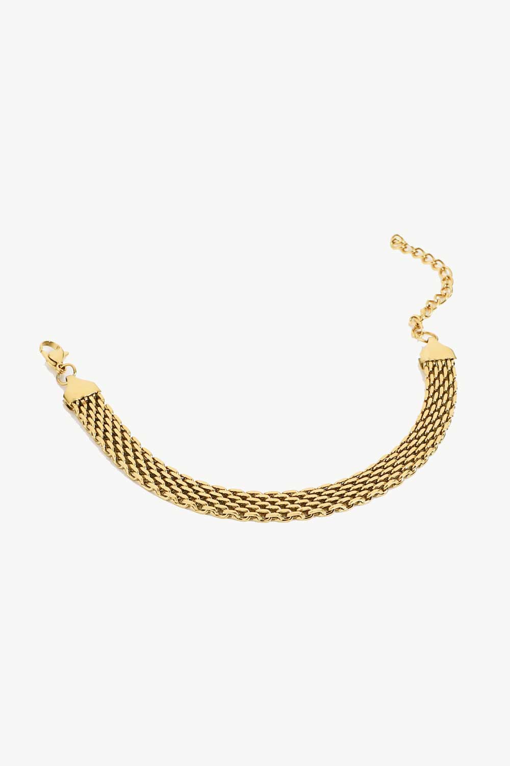 18K Gold-Plated Wide Chain Bracelet - Uylee's Boutique