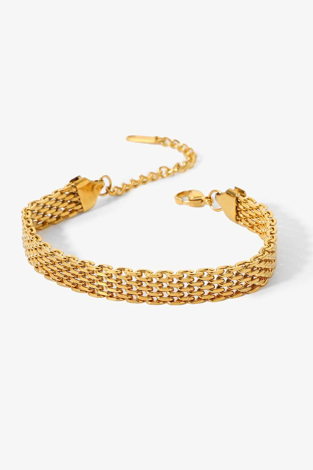 18K Gold-Plated Wide Chain Bracelet - Uylee's Boutique
