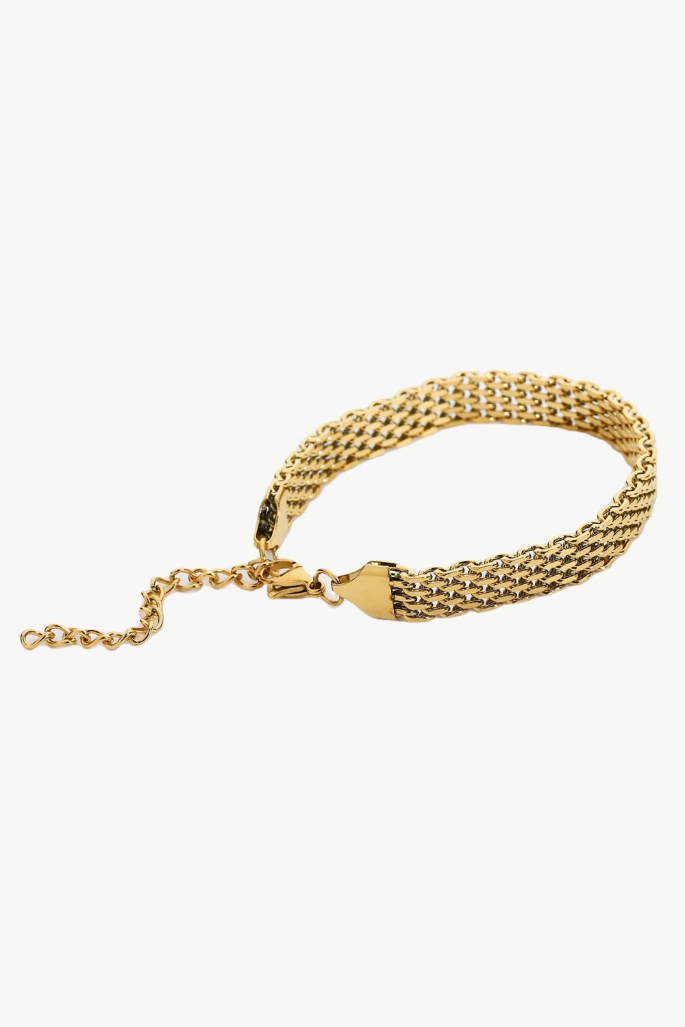 18K Gold-Plated Wide Chain Bracelet - Uylee's Boutique