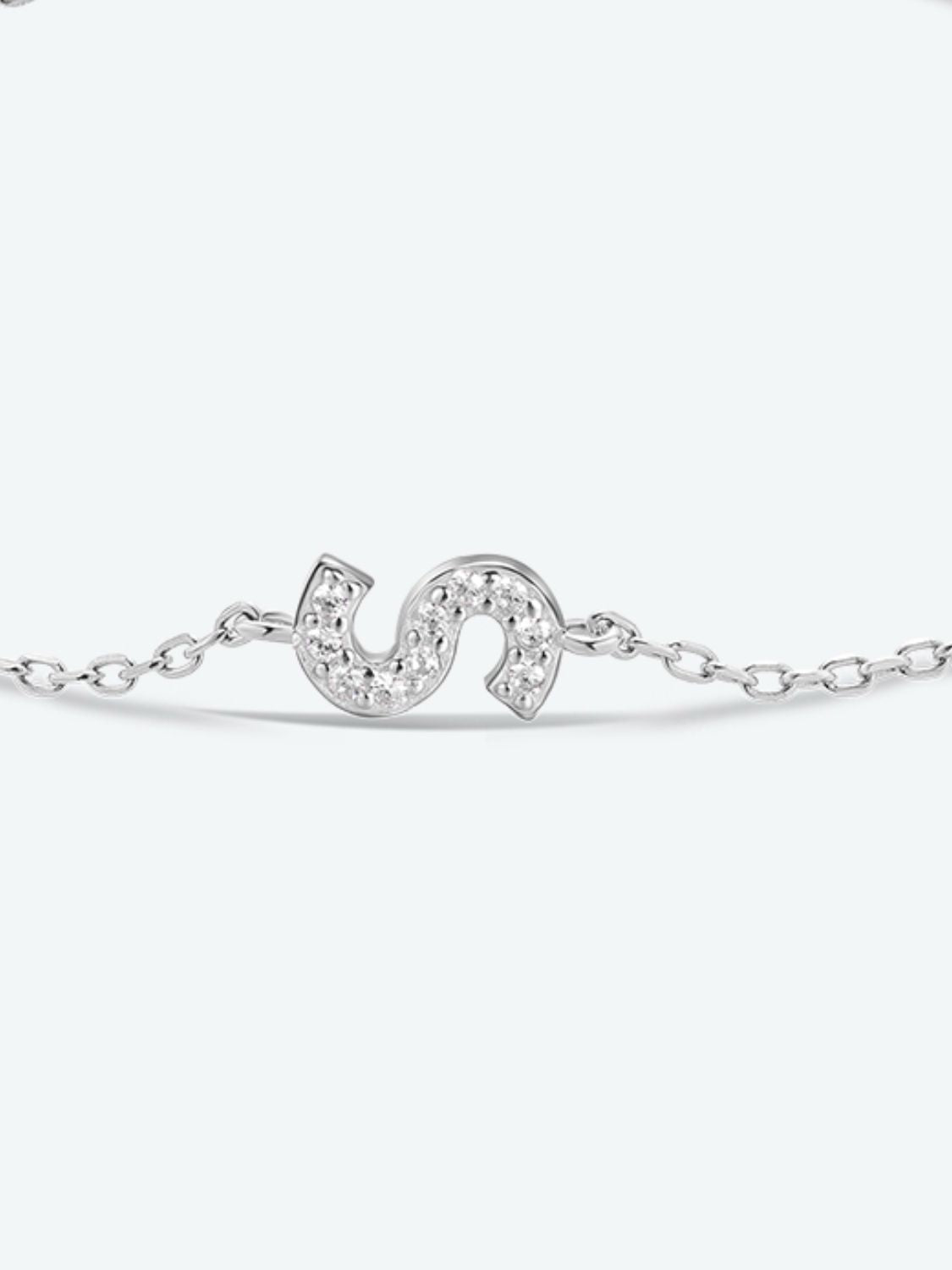 Uylees Boutique Q To U Zircon 925 Sterling Silver Bracelet