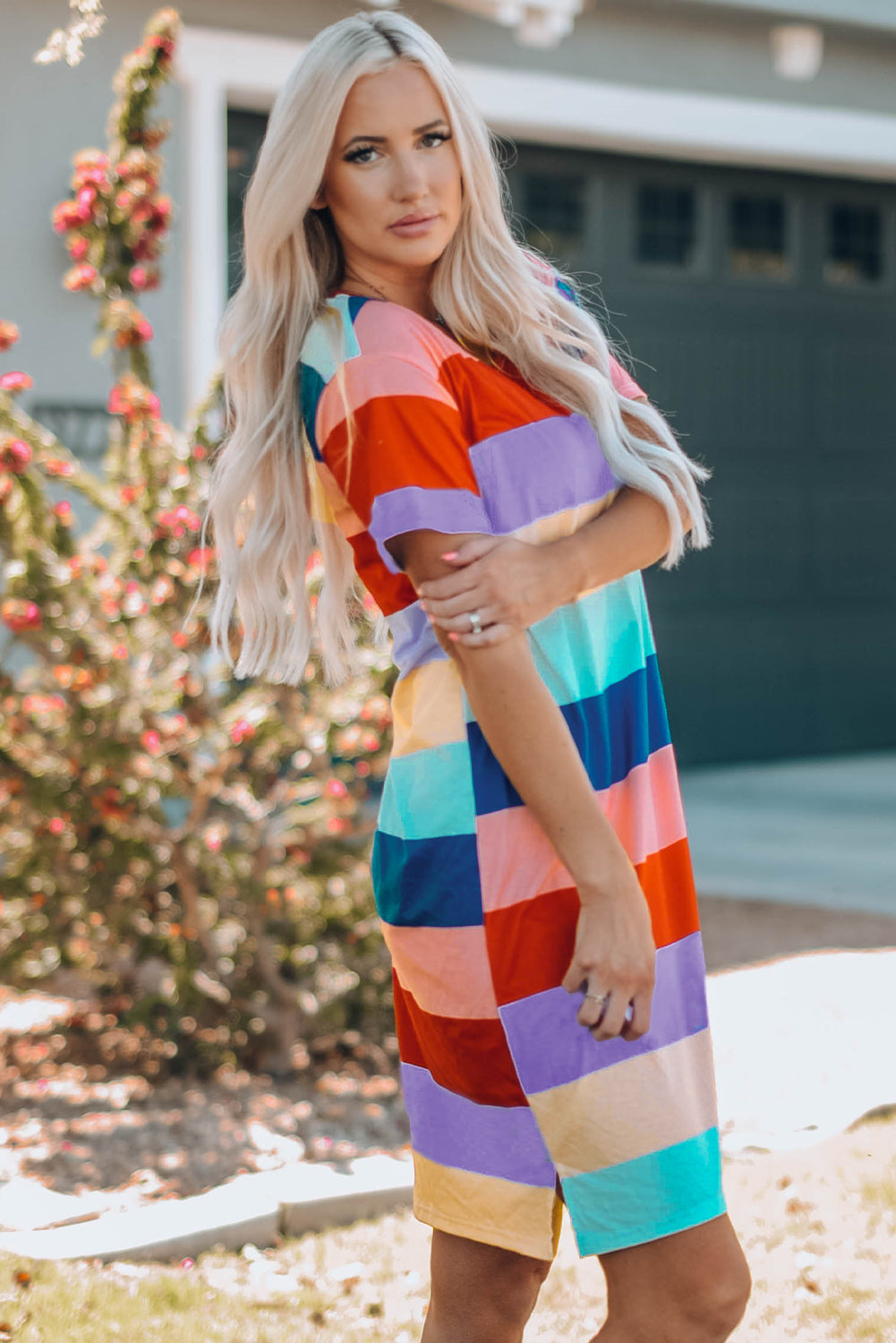 Uylee’s Boutique Women Color Block Side Slit Mini (Mommy and Me)