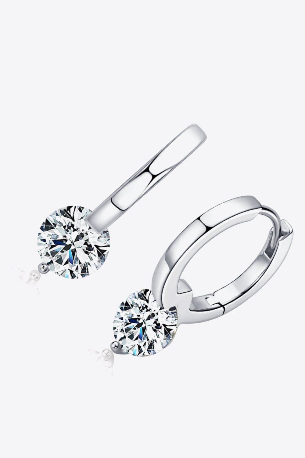 2 Carat Moissanite 925 Sterling Silver Drop Earrings - Uylee's Boutique