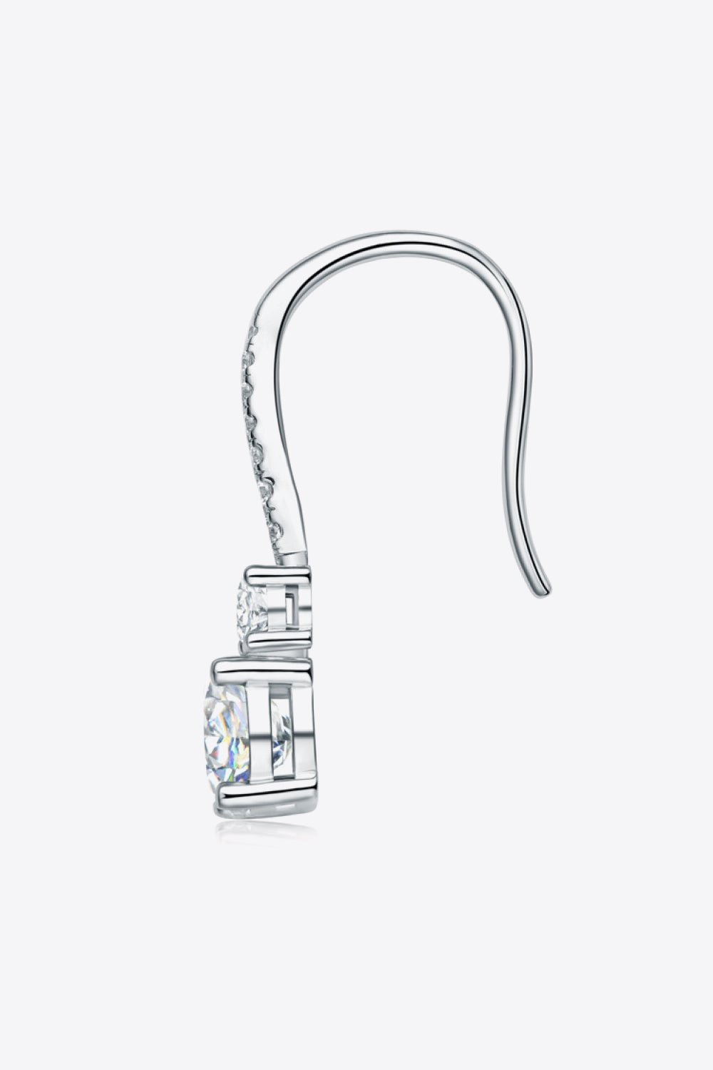 2 Carat Moissanite 925 Sterling Silver Drop Earrings - Uylee's Boutique