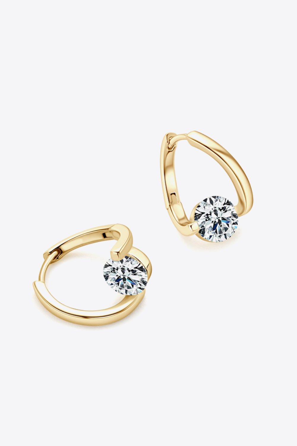 2 Carat Moissanite 925 Sterling Silver Heart Earrings - Uylee's Boutique