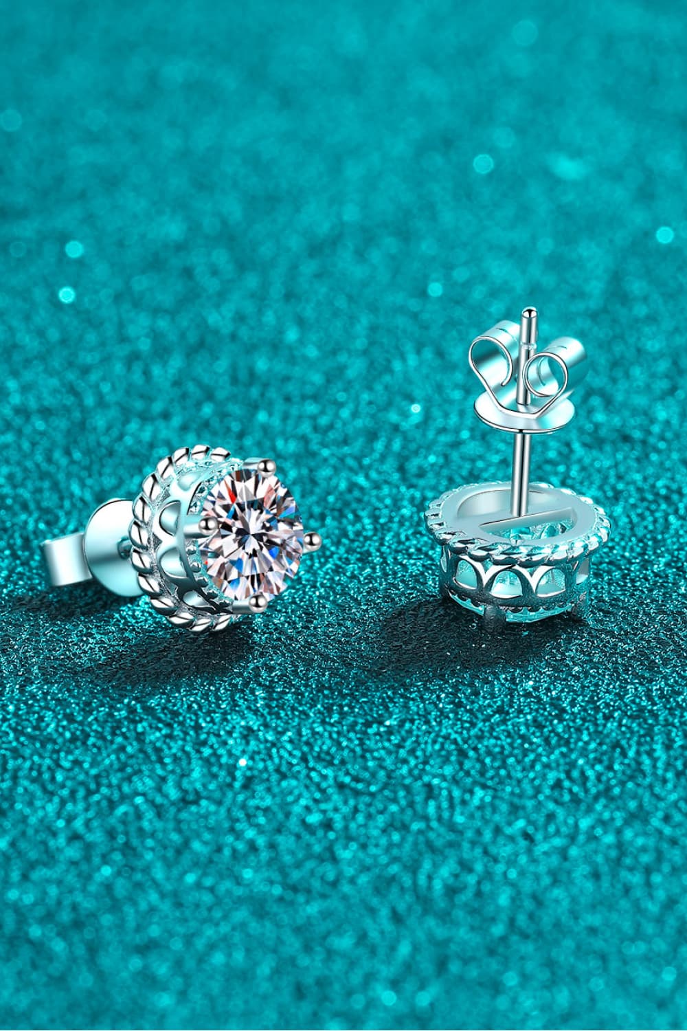 2 Carat Moissanite 925 Sterling Silver Stud Earrings - Uylee's Boutique