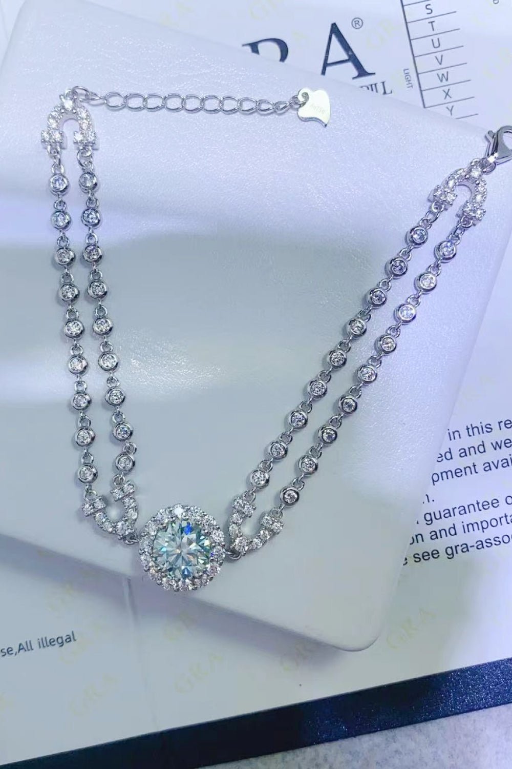 2 Carat Moissanite Double-Layered Bracelet - Uylee's Boutique