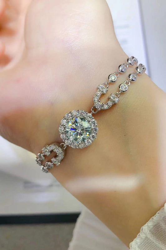 2 Carat Moissanite Double-Layered Bracelet - Uylee's Boutique
